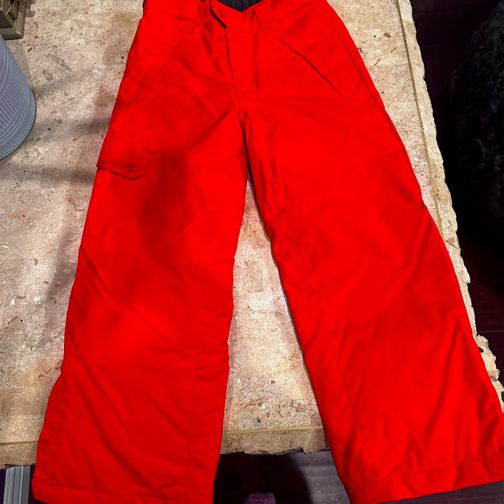 Boys or Girl warm & Cozy Ski pants red. Super cute.